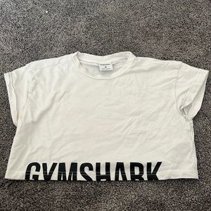 XS White Gymshark Cropped Tee